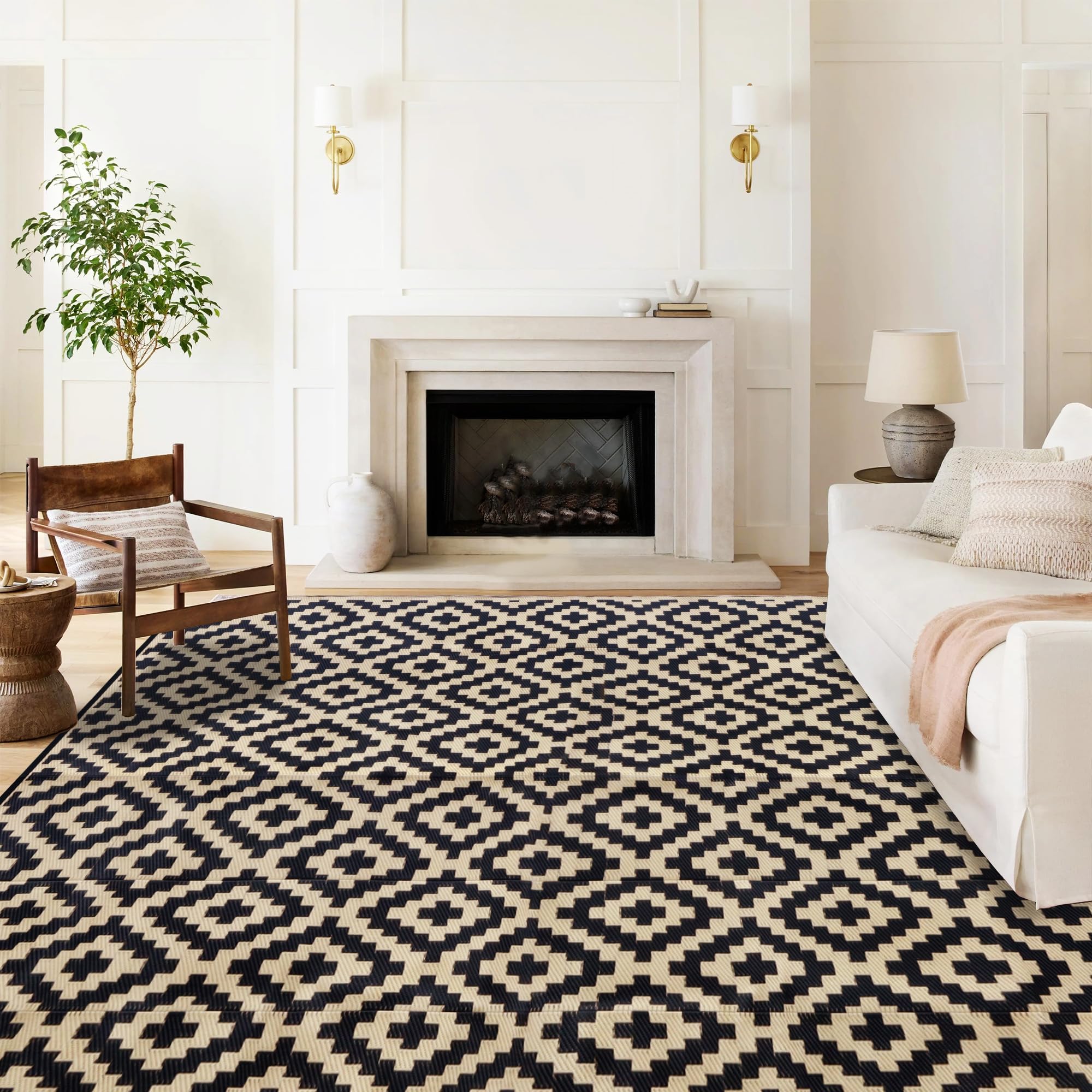 Amazon.com: SAND MINE Waterproof Outdoor Rug 8x10 ft, Plastic
